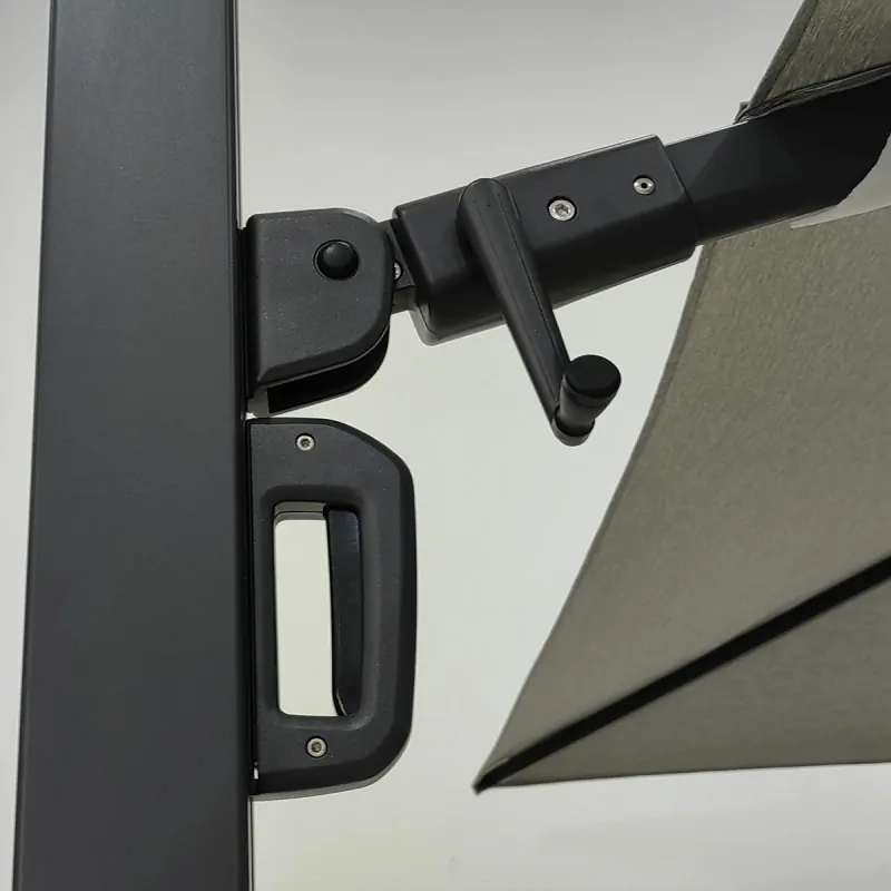 Premium Garden Umbrella 3x3.5m Anthracite Grey