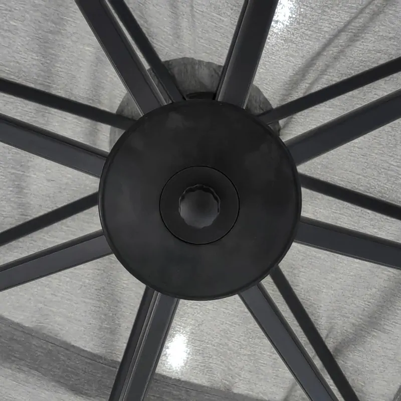 Premium Ομπρέλα Κήπου 3x3.5m Ανθρακί Γκρι