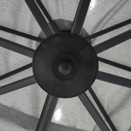 Premium Ομπρέλα Κήπου 3x3.5m Ανθρακί Γκρι