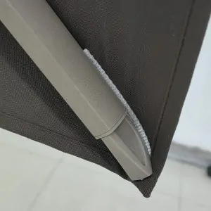 Premium Garden Umbrella 3x3.5m Beige Taupe