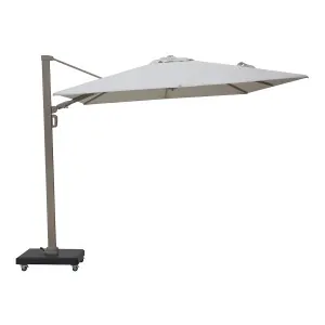 Premium Rotating Garden Umbrella 2.6x3.5m Beige