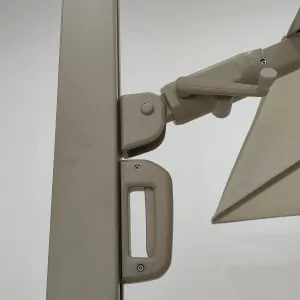 Premium Rotating Garden Umbrella 2.6x3.5m Beige