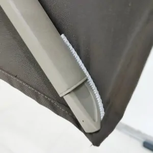 Premium Περιστρεφόμενη Ομπρέλα Κήπου 2.6x3.5m Μπεζ Taupe