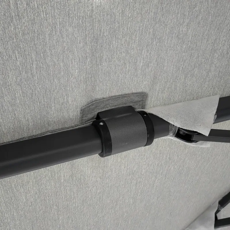 Premium Περιστρεφόμενη Ομπρέλα Κήπου 2.6x3.5m Ανθρακί Γκρι