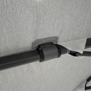 Premium Rotating Garden Umbrella 2.6x3.5m Anthracite Grey