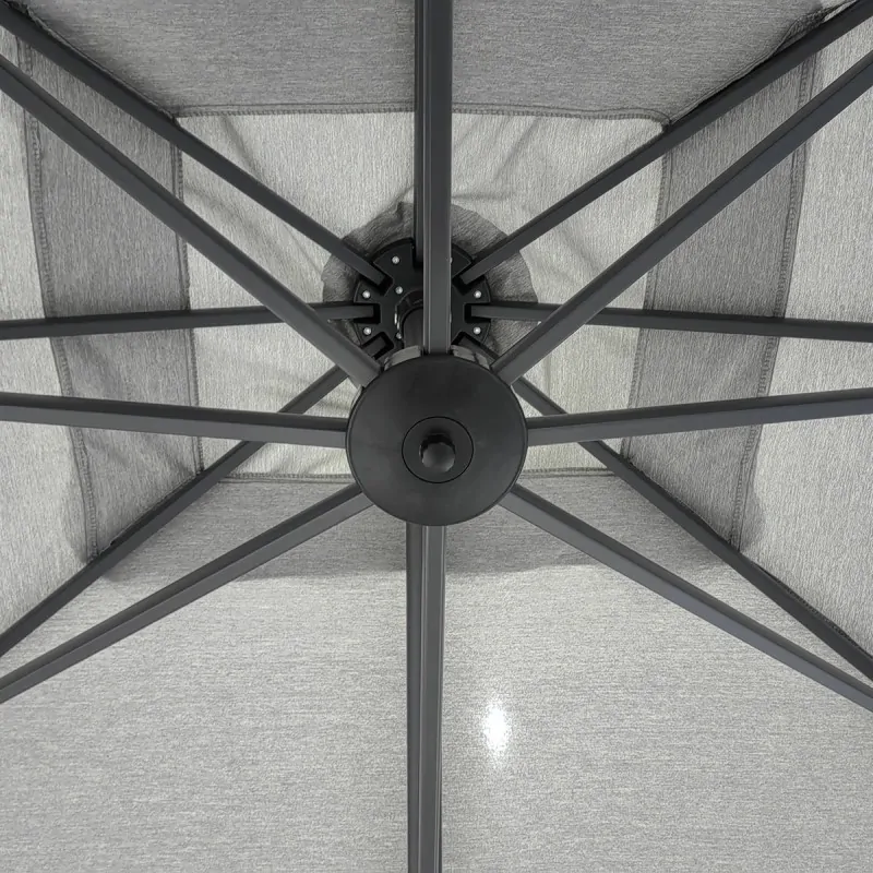 Premium Rotating Garden Umbrella 2.6x3.5m Anthracite Grey