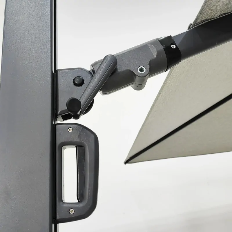 Premium Rotating Garden Umbrella 2.6x3.5m Anthracite Grey