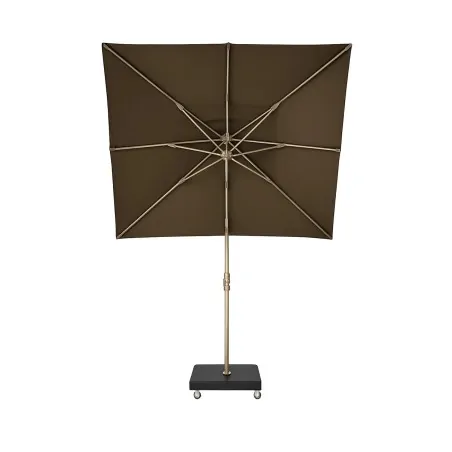 Premium Rotating Garden Umbrella 2.6x3.5m Beige Taupe