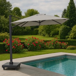 Premium Rotating Garden Umbrella 2.6x3.5m Anthracite Grey