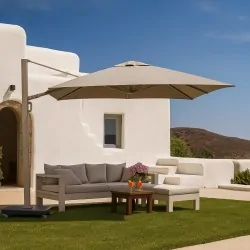 Premium Garden Umbrella Ø3.5m Beige Taupe