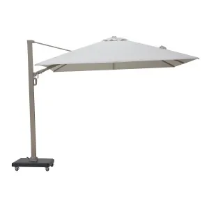 Premium Rotating Garden Umbrella 3x3m Beige