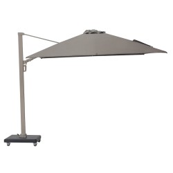Premium Rotating Garden Umbrella 3x3m Beige Taupe
