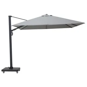 Premium Rotating Garden Umbrella 3x3m Anthracite Grey