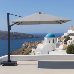 Premium Περιστρεφόμενη Ομπρέλα Κήπου 3x3m Ανθρακί Γκρι