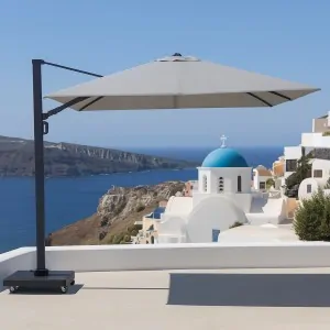 Premium Rotating Garden Umbrella 3x3m Anthracite Grey