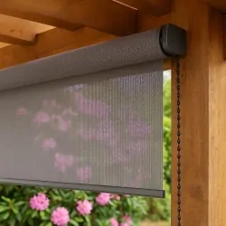 Outdoor Roller Blind 240 x 98 cm – Grey