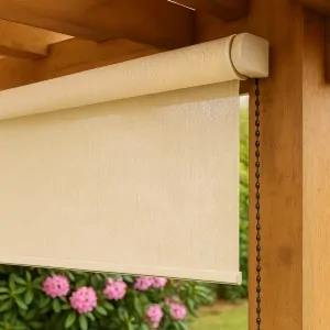 Outdoor Roller Blind 240 x 148 cm – Off White