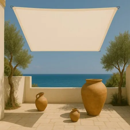 Premium 280gsm Square Shade Sail 3.6 x 3.6m Off White