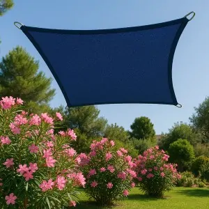 Square Shade Sail 285gsm 3.6 x 3.6m Navy Blue