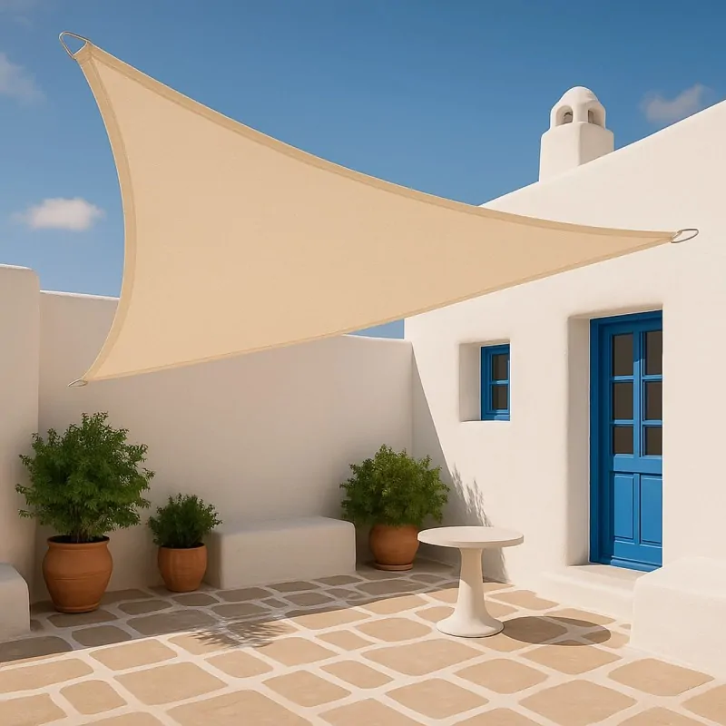 Triangle Shade Sail 280gsm Premium 5 x 5 x 5m Off White