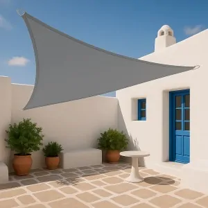 Triangle Shade Sail 280gsm Premium 3,6 x 3,6 x 3,6m Grey