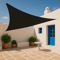 Πανί Σκίασης Τρίγωνο 280gsm Premium 5 x 5 x 5m Μαύρο