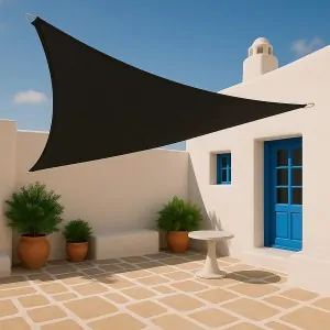 Triangle Shade Sail 280gsm Premium 5 x 5 x 5m Black