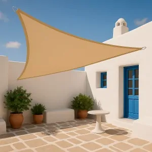 Πανί Σκίασης Τρίγωνο 280gsm Premium 3,6 x 3,6 x 3,6m - Άμμου