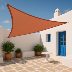 Triangle Shade Sail 280gsm Premium 3,6 x 3,6 x 3,6m Terracotta