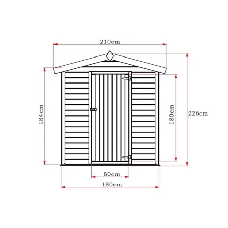Ξύλινο Σπιτάκι – Αποθήκη Κήπου 180 × 135 εκ.