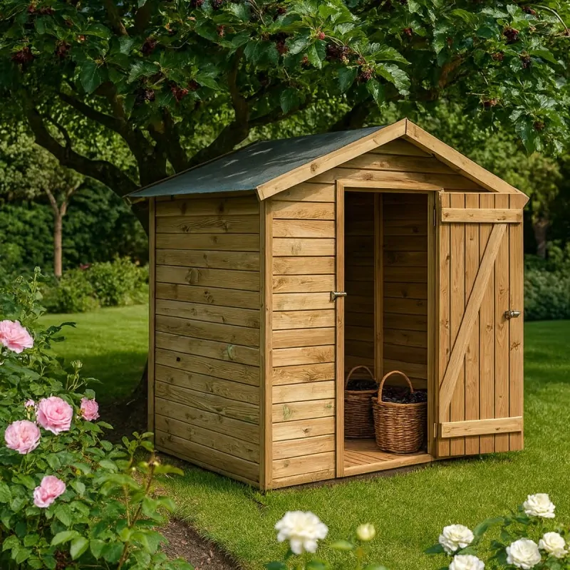 Wooden Garden Shed – Cabin 180 × 180 cm