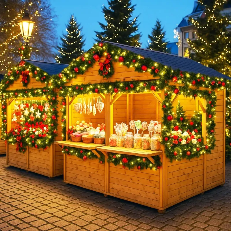 Wooden Market Kiosk – Sales Booth 240 × 180 cm