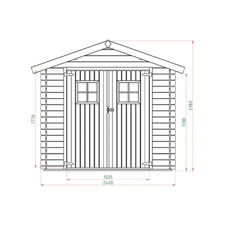 Wooden Garden Shed – Storage House 196 × 246 cm