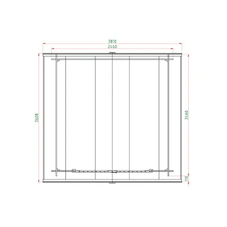Ξύλινο Σπιτάκι – Αποθήκη Κήπου 246 × 246 εκ.