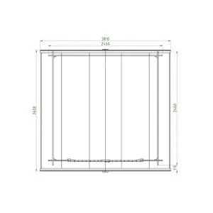 Wooden Garden Shed – Storage House 196 × 246 cm