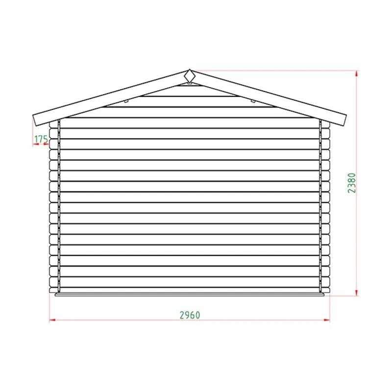 Wooden Garden Shed – Storage House 196 × 296 cm