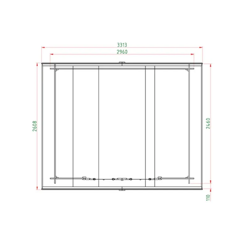Wooden Garden Shed – Storage House 196 × 296 cm