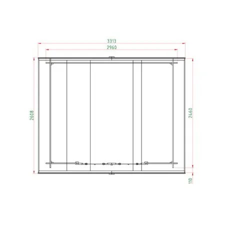 Wooden Garden Shed – Storage House 196 × 296 cm