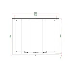 Ξύλινο Σπιτάκι – Αποθήκη Κήπου 246 × 296 εκ.