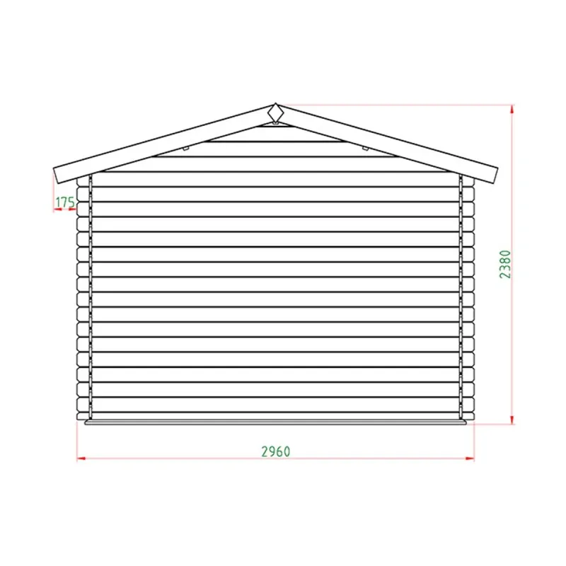 Wooden Garden Shed – Storage House 296 × 296 cm