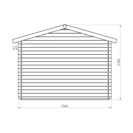 Wooden Garden Shed – Storage House 296 × 296 cm