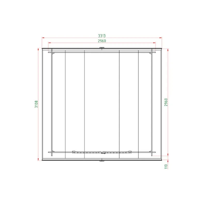 Ξύλινο Σπιτάκι – Αποθήκη Κήπου 296 × 296 εκ.