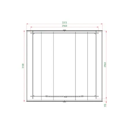 Wooden Garden Shed – Storage House 296 × 296 cm