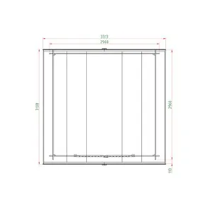 Wooden Garden Shed – Storage House 296 × 296 cm
