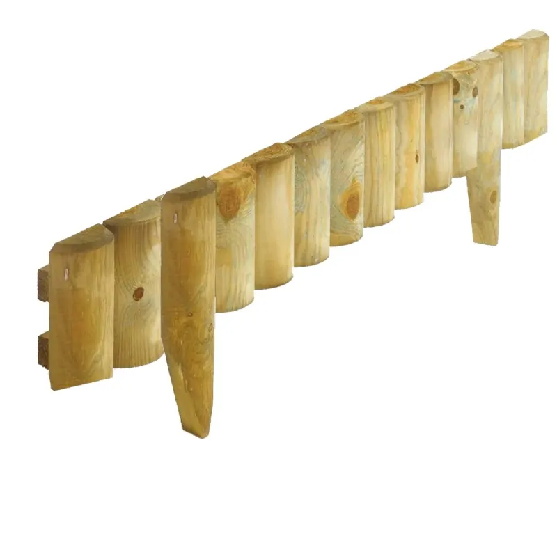 Wooden Garden Fence Spiked 20 x 105cm