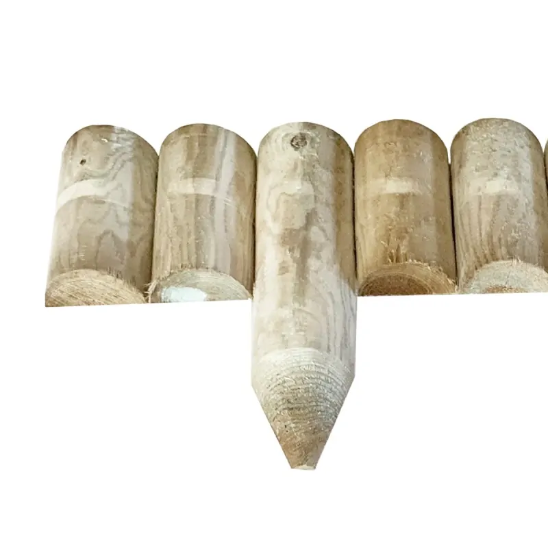 Wooden Garden Fence Spiked 15 x 105cm