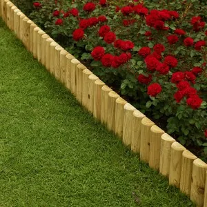 Wooden Garden Fence Spiked 20 x 105cm
