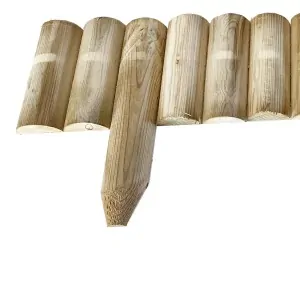 Wooden Garden Fence Spiked 30 x 105cm