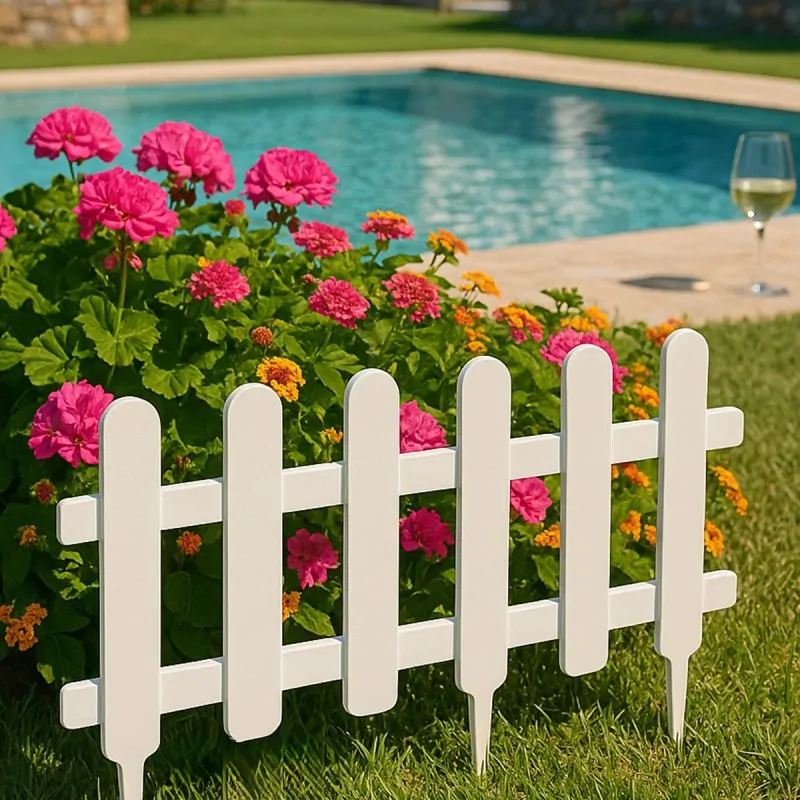 Decorative Garden Fence White FARM – 40x79cm