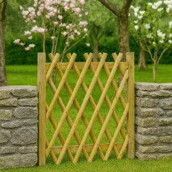 Wooden Expandable Fence Gate 100x100cm